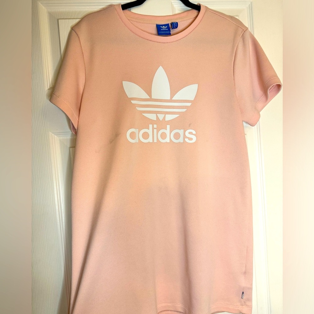 SOLD Adidas Pink Jersey T Shirt Dress